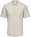 ONLY & SONS ONSCAIDEN Chemise en lin Manches courtes Coupe droite Coton/Lin Beige XS