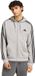 Adidas Sportswear Essentials 3-Stripes French Terry Hoodie Met Lange Ritssluiting - Heren - Grijs