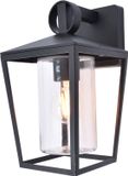 LUTEC West - Traditionele wandlamp voor buiten - E27 - Mat Zwart