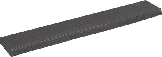 vidaXL Wandschap 60x10x2 cm behandeld massief eikenhout donkerbruin