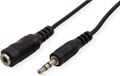 VALUE audio kabel 3,5mm M/F, zwart, 5 m