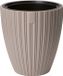 Form Plastic Plantenpot/bloempot Mika - kunststof - taupe - D30 x H32 cm - met binnenpot - rond
