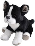 Wild Republic hond - Pluche knuffel Boston Terrier hond - van 13 cm - zwart - huisdieren - honden - Eco-lijn