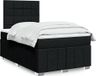 Maison Exclusive - Sommier à lattes de lit avec matelas noir 120x190 cm tissu