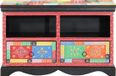 vidaXL meuble TV 80 x 35 x 50 cm multicolore manguier massif