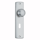 AXA Curve Kastdeurschild met Deurknop SL56 F1 Geanodiseerd 180x41mm 6350-70-91/56E