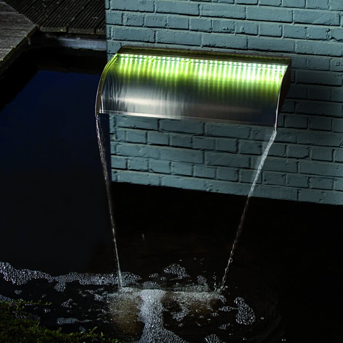 Ubbink Nevada RVS Waterval 90 cm Met LED INOX 304