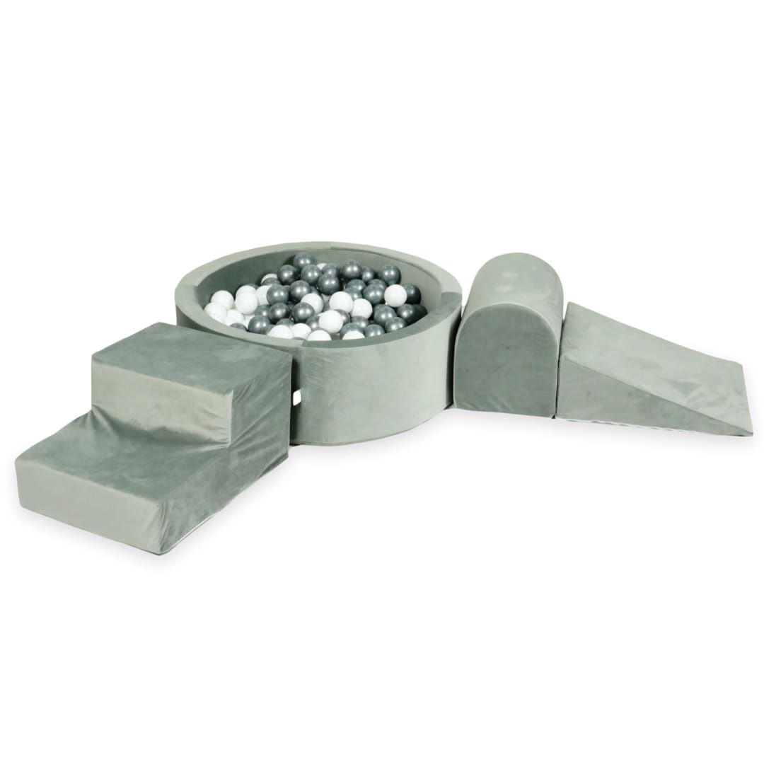 Viking Choice Foam speelset - 4-delig - met ballenbak en 200 ballen - grijs