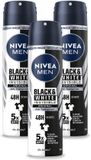 Nivea Men Black & White Invisible Original Deodorant Spray - 3 x 150 ml