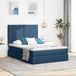 Maison Exclusive - Lit LED avec rangement et matelas, bleu, 140 x 200 cm, tissu