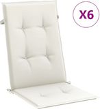 vidaXL Stoelkussens Hoge Rug 120x50x7 cm - Set van 4 Kussen - Kussens - Zitkussen - Stoelkussen
