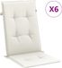 vidaXL Stoelkussens Hoge Rug 120x50x7 cm - Set van 4 Kussen - Kussens - Zitkussen - Stoelkussen