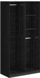 vidaXL Kledingkast Zwart Eiken 100 x 50 x 200 cm Bewerkt Hout
