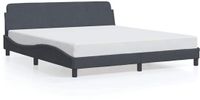 vidaXL Bedframe "Dover" 180x200 cm fluweel donkergrijs