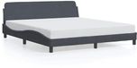 vidaXL Bedframe "Dover" 180x200 cm fluweel donkergrijs