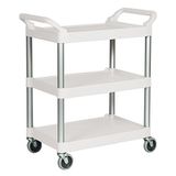 Rubbermaid Commercial Products FG342488OWHT Plastic Plank Service Winkelwagen Off 3, Wit