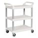 Rubbermaid Commercial Products FG342488OWHT Plastic Plank Service Winkelwagen Off 3, Wit