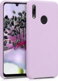 kwmobile telefoonhoesje geschikt voor Huawei P Smart (2019) - Hoesje met siliconen coating - Smartphone case in mauve