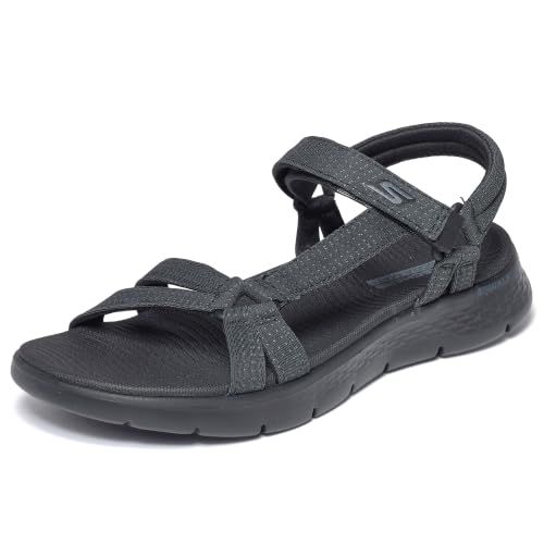 Skechers Go Walk Flex Zandal - Sublime - Dames Sandalen - Zwart - Maat 39