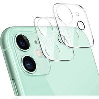 Phonillico Camerabescherming voor iPhone 11 [2-pack] Volledig gehard glas Achteruitrijcamera Lens Beschermfolie