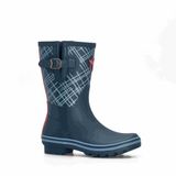 Rouchette Dameslaarzen Kilt Wellies Short Blauw Geruit