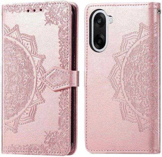 imoshion Hoesje - Geschikt voor OnePlus Nord CE5 - Mandala Bookcase - Rosé Goud