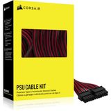 Corsair Premium Individueel omhulde Type-5 PSU-kabels - Starter Kit - Zwart & Rood