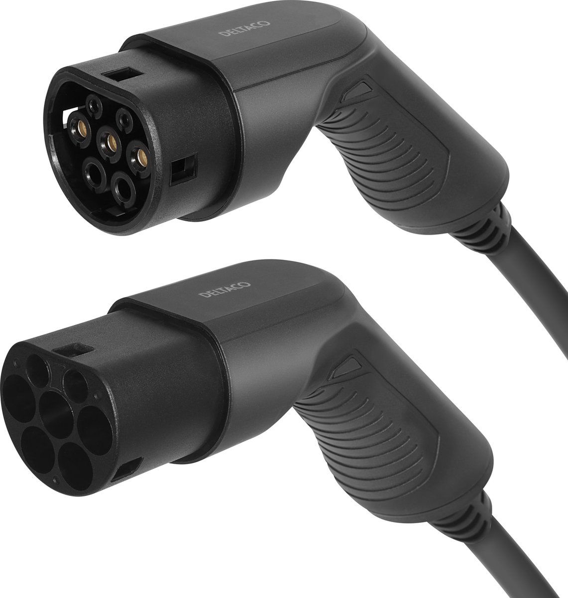 Deltaco e-Charge Kabel 5m - Type 2 naar Type 2 - Zwart - 7333048047649