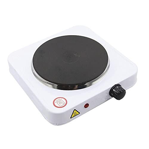 LEOFLA Elektrische kooktoestel, 1000 W, verstelbaar, gietijzeren plaat voor reizen, camping, 152 m