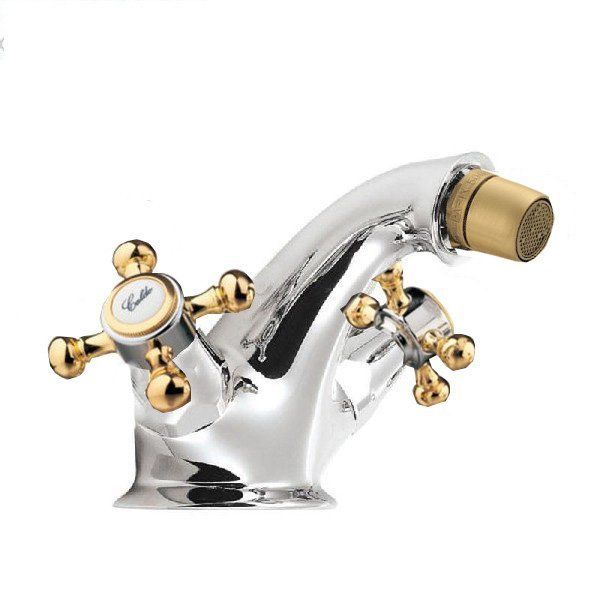 Reitano Rubinetteria ANTEA Bidetkraan met klikwaste, chroom/goud