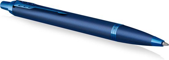 Parker IM Monochrome balpen | blauwe inkt | blauwe afwerking en details | medium punt | Geschenkdoos