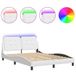 Zadar Cadre de lit avec LED sans matelas blanc 120x200 cm