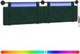 vidaXL Hangend hoofdbord Met LED-verlichting Donkergroen Fluweel