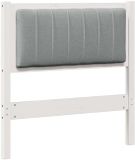 vidaXL - Tête de lit rembourrée - Blanc - 80 cm - Pin massif