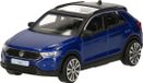 Bburago Modelauto Volkswagen T-Roc 2021 - blauw - 10 cm - schaal 1:43