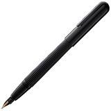 LAMY Imporium vulpen 092 - vulpen met ongewone behuizing in matzwarte PVD-afwerking, een zwart gepolijste clip en een 14 kt. tweekleurige gouden penpunt - veerdikte EF