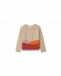 Grace & Mila Vrouwentrui Nady Beige Katoen/Wol Ronde Hals Lange Mouw Colorblock Casual S
