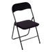 5Five Klapstoel met fluweel zitting - zwart/antraciet - 44 x 48 x 79 cm - metaal - Inklapbaar
