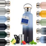 Blumtal Thermosfles 500 ml - Dubbelwandige Thermosfles - Drinkfles - BPA Vrij - Theefles - Thermos - Grijsblauw en Donkerblauw