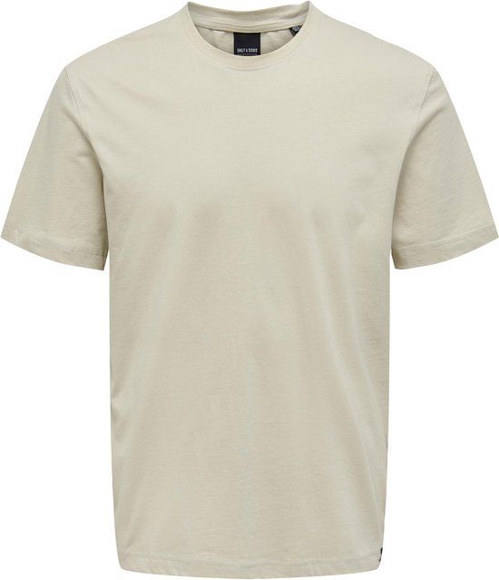 ONLY & SONS ONSMAX LIFE SS STITCH TEE NOOS Heren T-shirt - Pelican - Maat S