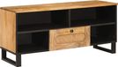 Massief Mango Hout meuble TV avec tiroir Brun 100 x 33 x 46 cm