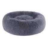 BVAGSS XH034 Ronde pluche honden- of kattensofa, rond, donkergrijs