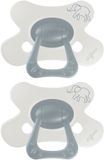 Difrax Fopspeen Natural - 6 tot 12 Maanden - Olifant - Grijs Olifantenprint - 2 Stuks