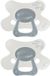Difrax Fopspeen Natural - 6 tot 12 Maanden - Olifant - Grijs Olifantenprint - 2 Stuks