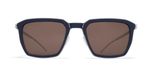 Mykita Embers Lunettes de soleil carrées unisexes Argent Marron 54mm