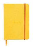 RHODIA 117316C - Soepel Notitieboek Jonquille - A6 10,5 x 14,8 cm - Gelijnd - 144 pagina's - Clairefontaine Ivoor Papier 90 g/m² - Leeslint, Elastieksluiting - Omslag in Imitatieleer