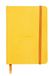 RHODIA 117316C - Soepel Notitieboek Jonquille - A6 10,5 x 14,8 cm - Gelijnd - 144 pagina's - Clairefontaine Ivoor Papier 90 g/m² - Leeslint, Elastieksluiting - Omslag in Imitatieleer