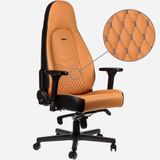 Noblechairs ICON Series Gaming Chair - Cognac/Zwart Echt Leder
