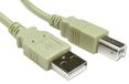 RS PRO USB-kabel, USBA/USB B, 3 m USB 2.0, grijs
