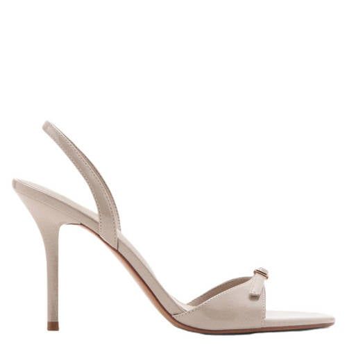 Mango Beige Imitatieleren Naaldhak Sandalen
